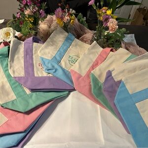 Trader Joes Mini Pastel Canvas Tote Bag